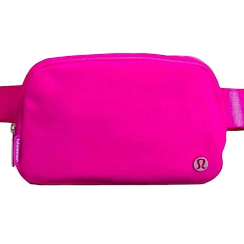LULULEMON Everywhere Belt Bag NEW Sonic Pink Neon White Logo Ships Immediately!